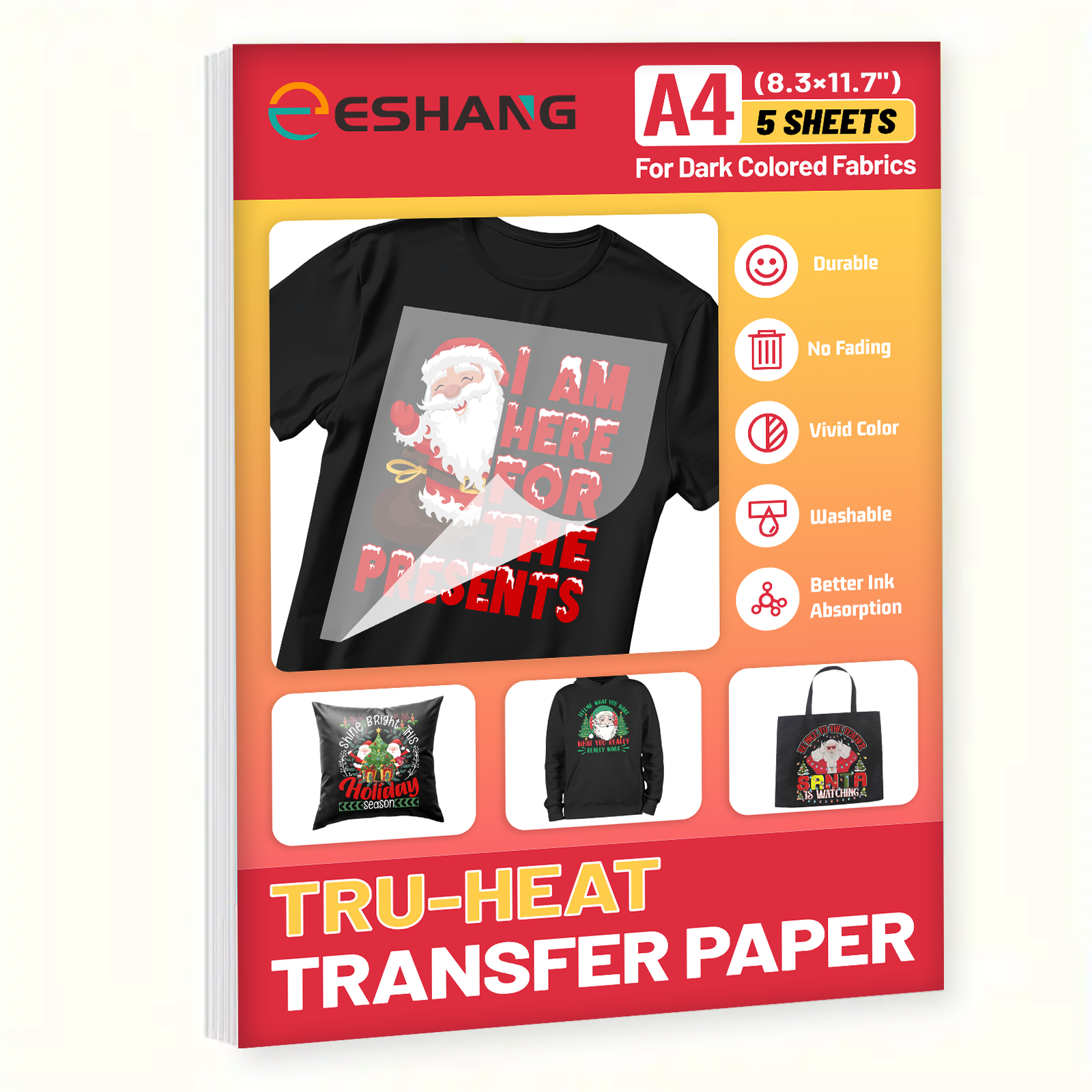 White Toner Transfer Paper - A4 Size 5 Sheets Iron-On Transfer