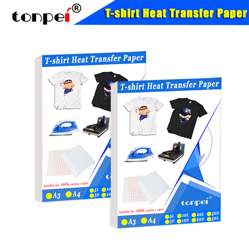 White Toner Transfer Paper - A3 A4 T shirt Heat Transfer