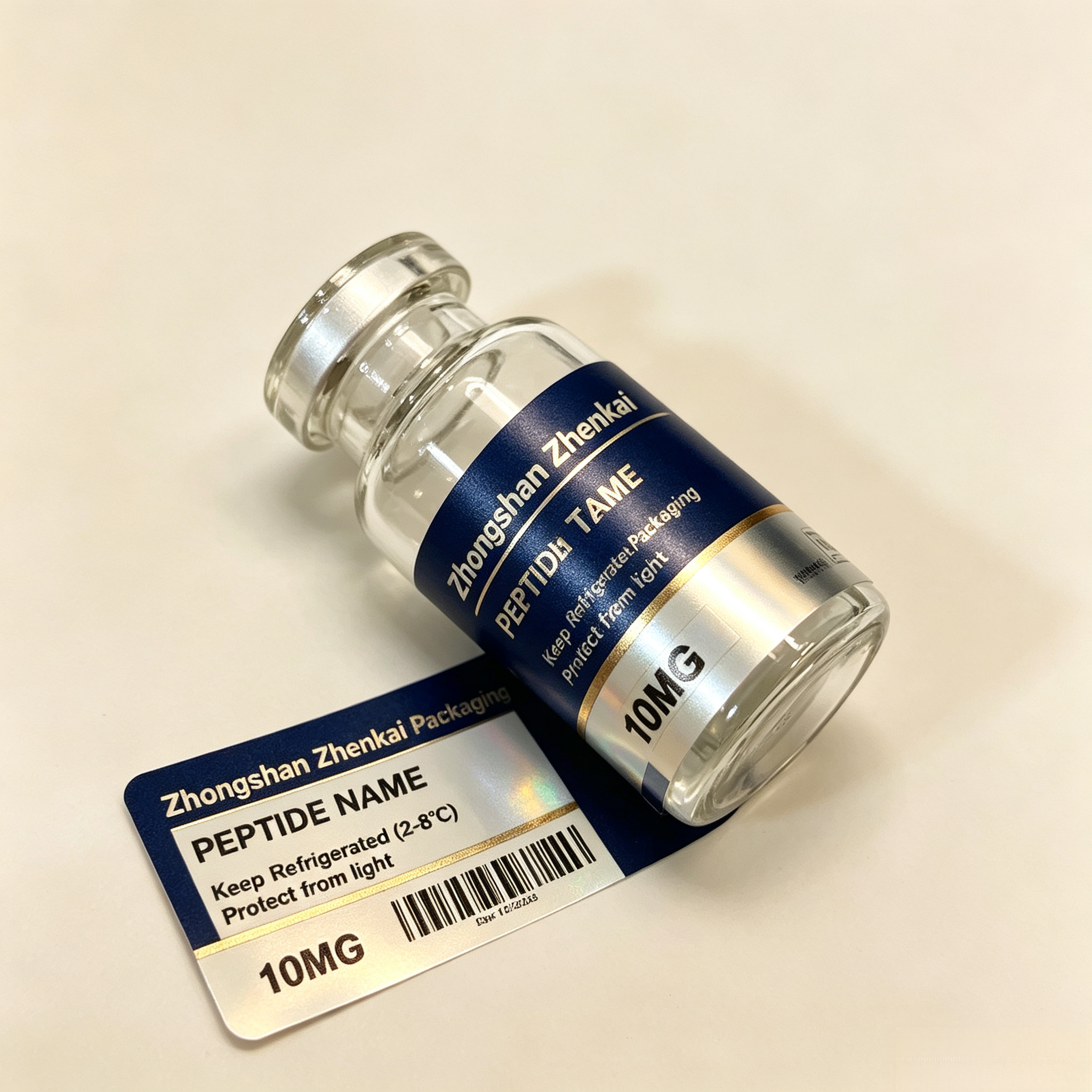 Commercial Printing Supplies - Custom Waterproof Vinyl Peptide Vial Stickers