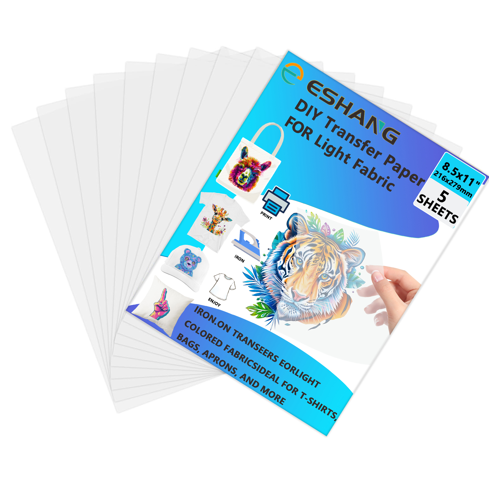 White Toner Transfer Paper - 5 Pcs Iron-On Heat Transfer Paper