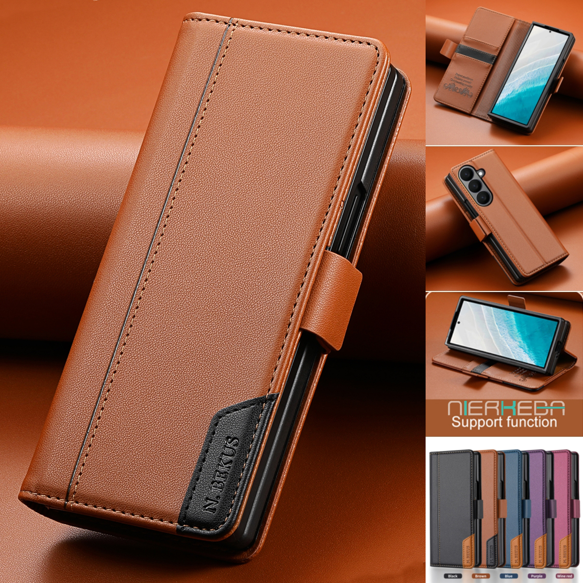 Commercial Printing Books - Luxury Leather Phone Case for Samsung