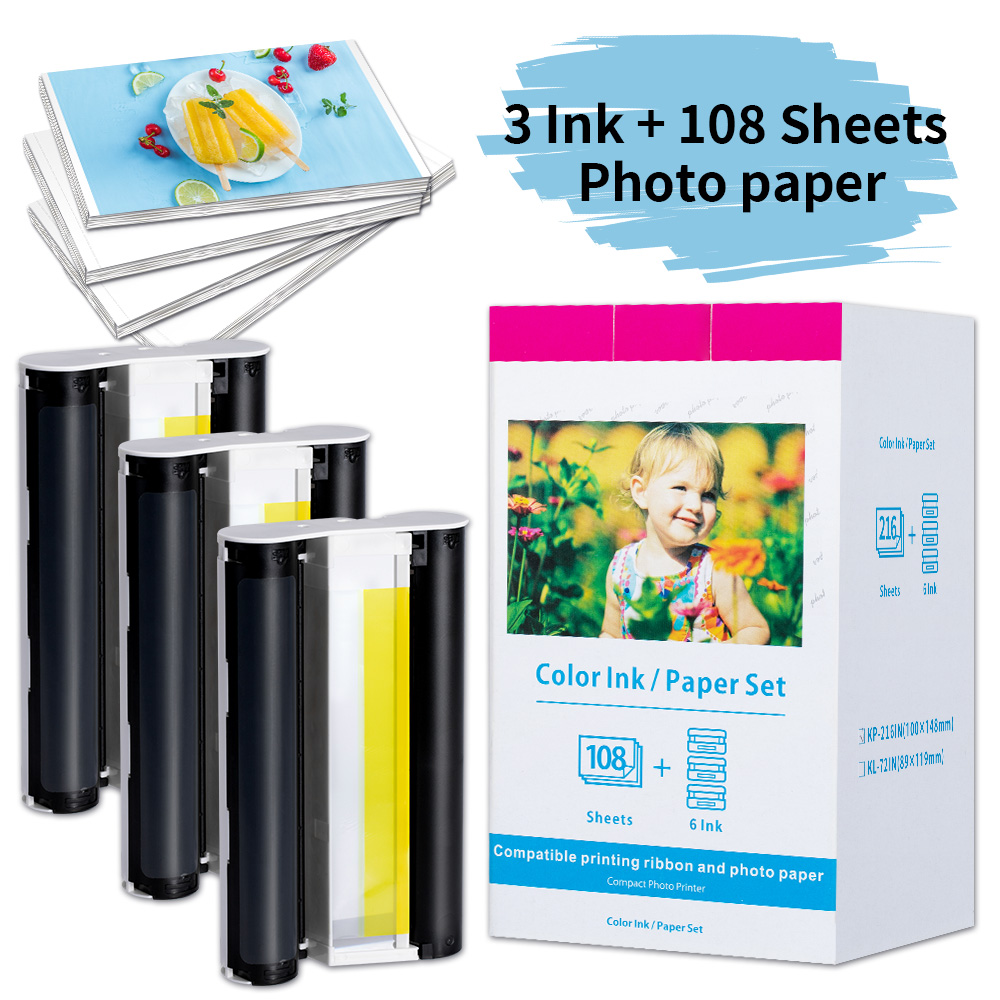 Commercial Photo Printer - KP-108IN/KP-36IN Ink Cartridges Compatible for Canon