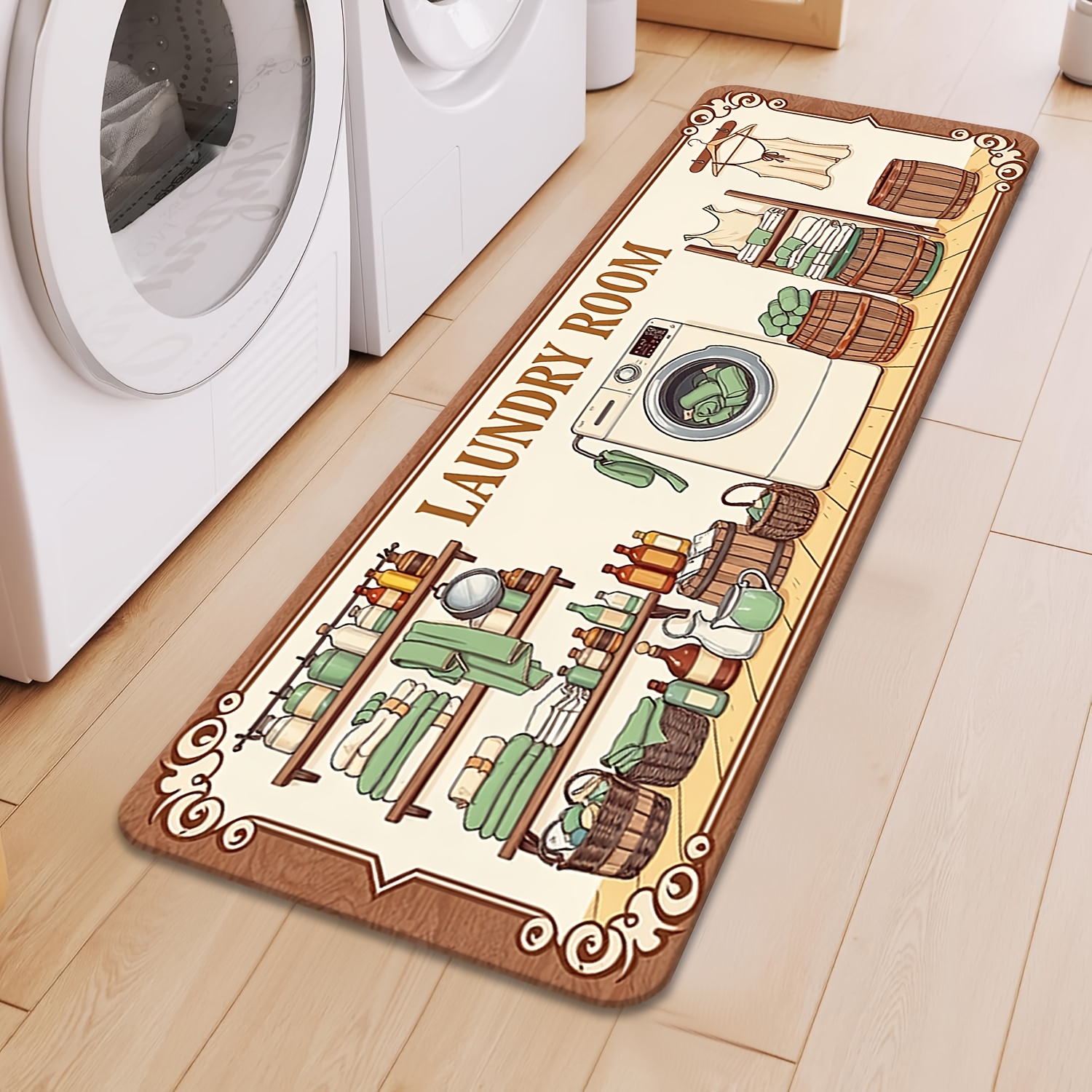Commercial Printing Supplies - Cartoon Hand Drawn Laundry Supplies Print