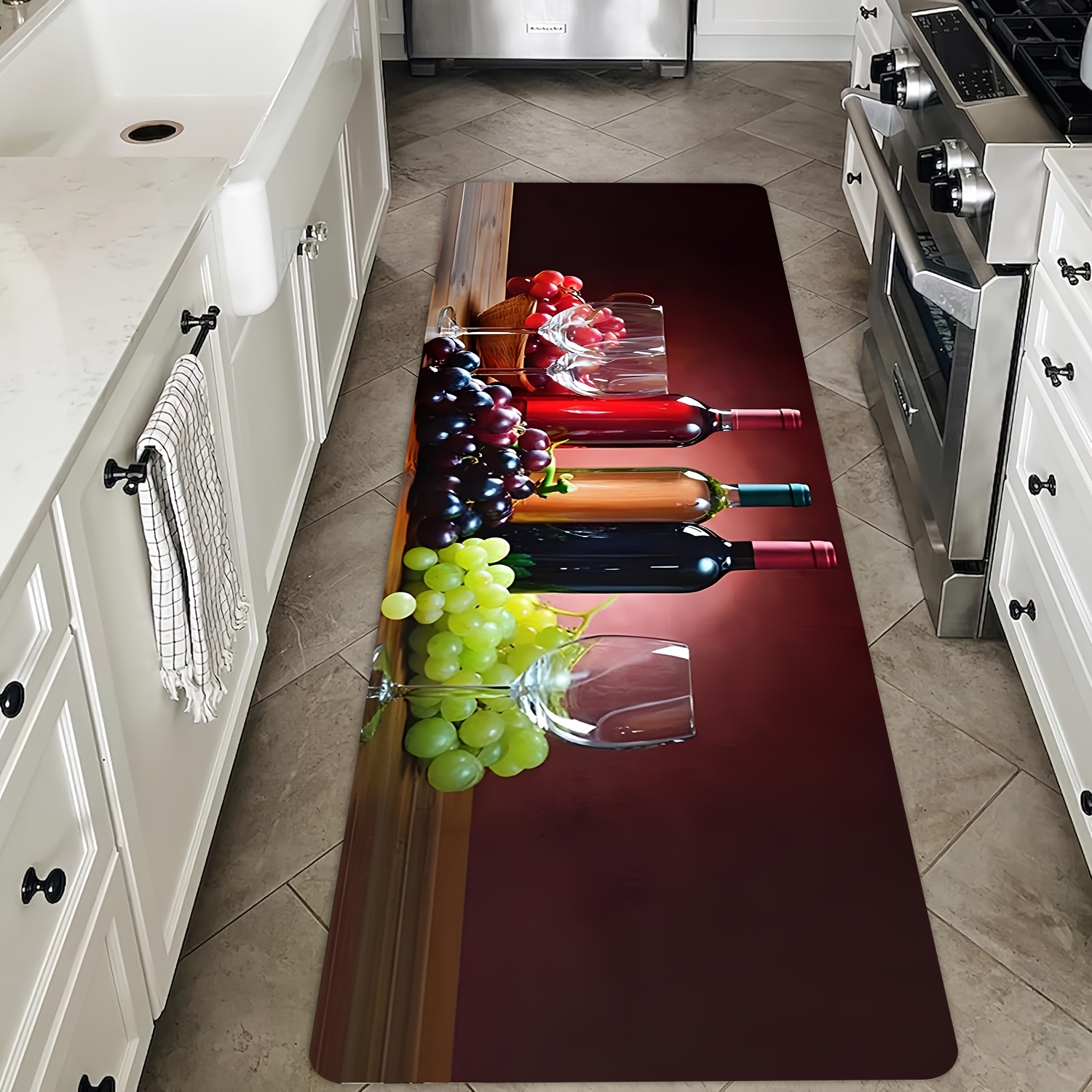 Wine Grape Print Long Runner R - Commercial Printing Supplies reseña y precio