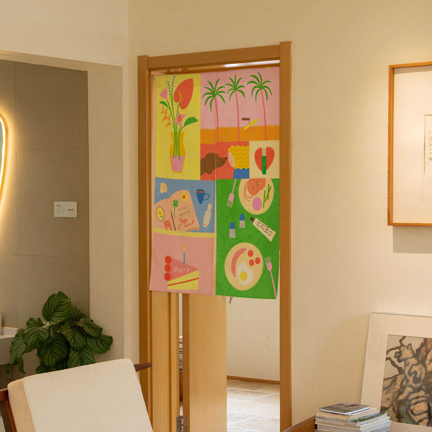 VIKAMA Hand Drawn Tropical Nor - Commercial Window Printing reseña y precio