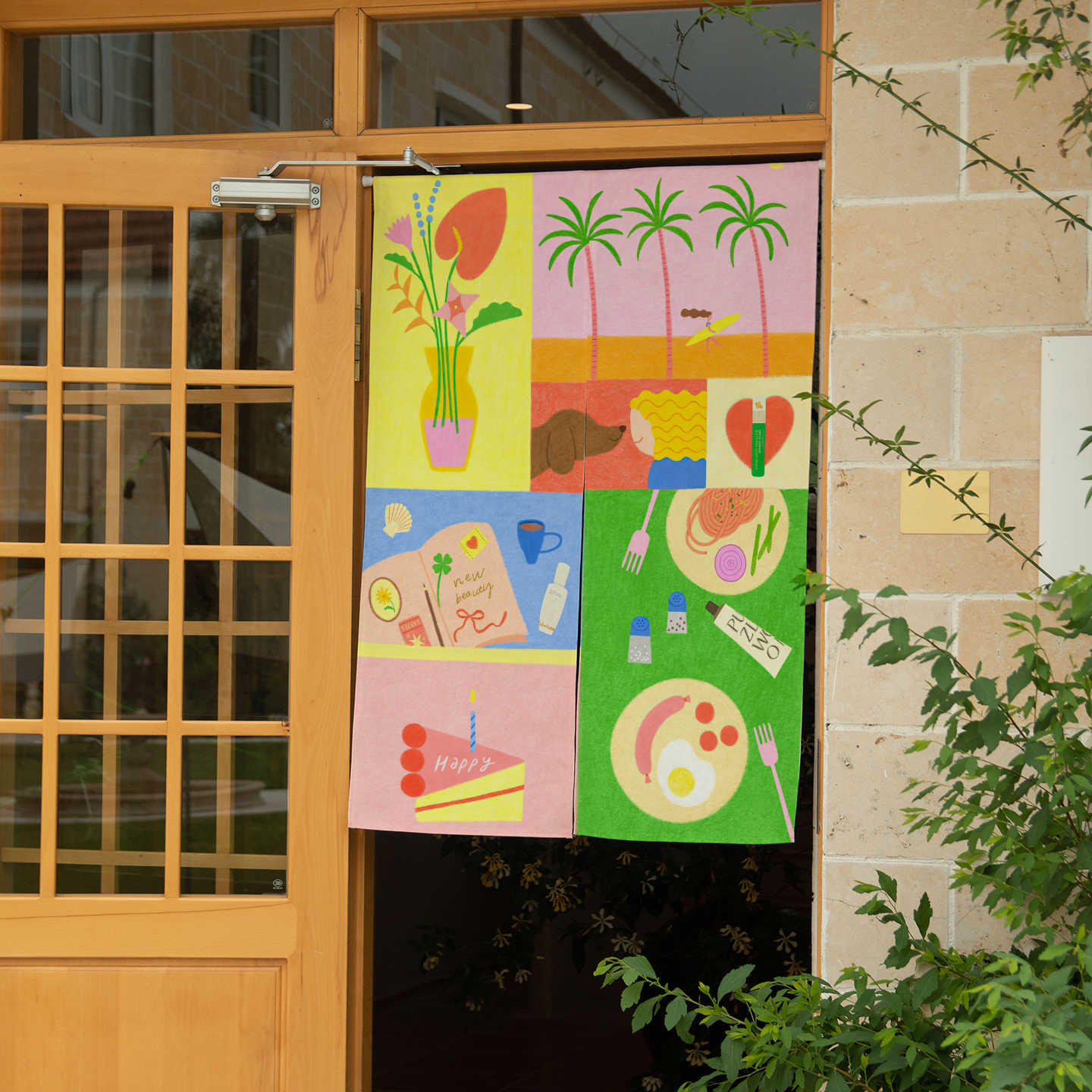 VIKAMA Hand Drawn Tropical Nor - Commercial Window Printing reseña y precio