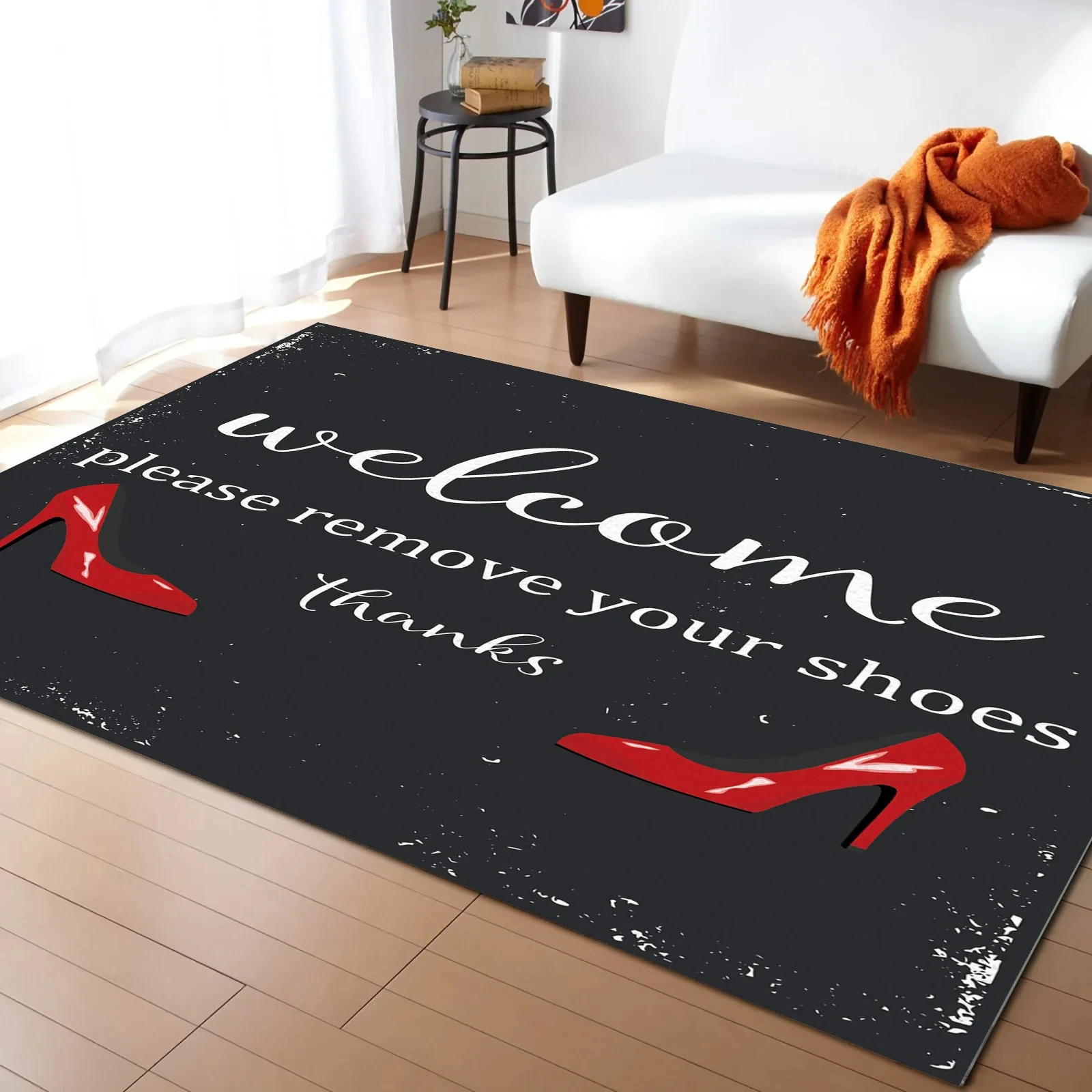 Red High Heel Print Area Rug,  - Commercial Printing Supplies reseña y precio