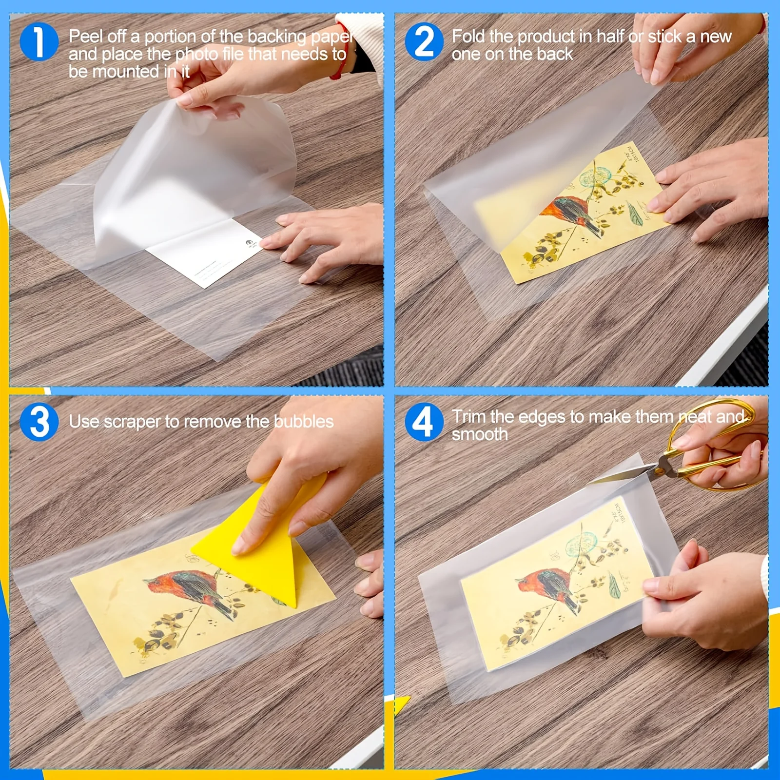 10/20/50 Sheets A4 Matte Clear - Laminator Cold Roll reseña y precio