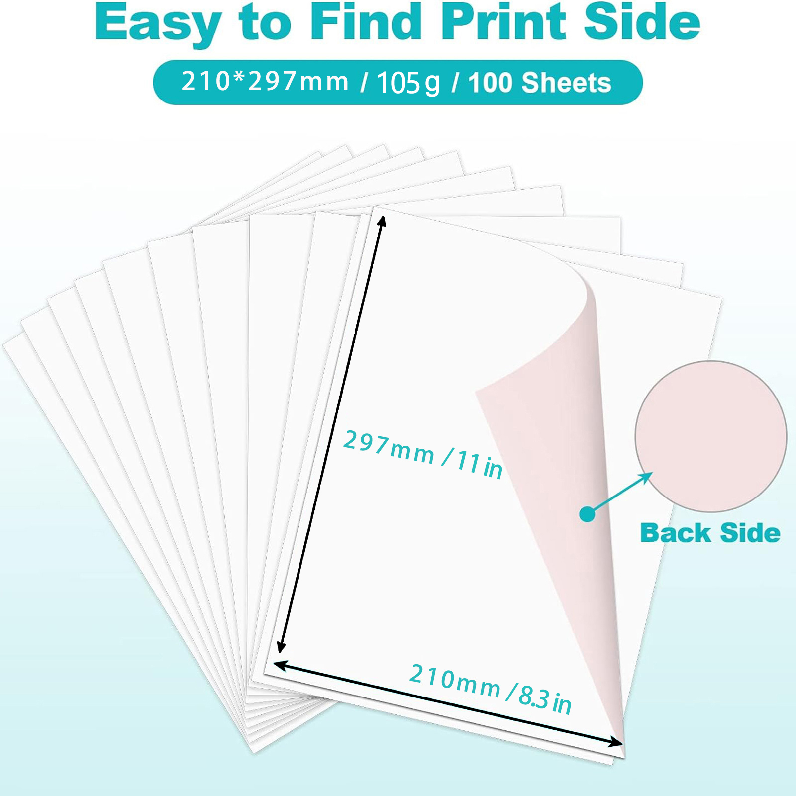 100 Sheets A4 Sublimation Pape - White Toner Transfer Paper reseña y precio