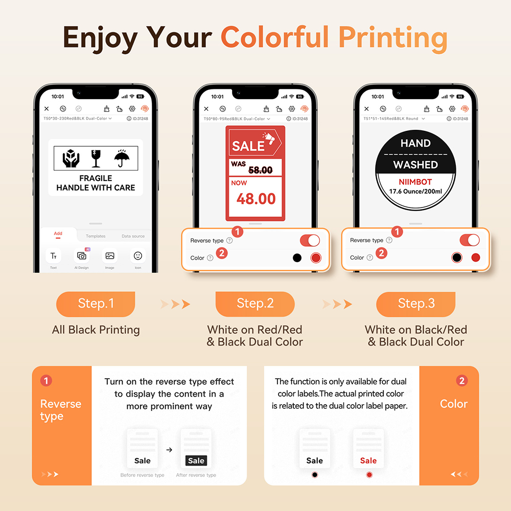 Niimbot B21 PRO Red Black Colo - Commercial Printing Network reseña y precio