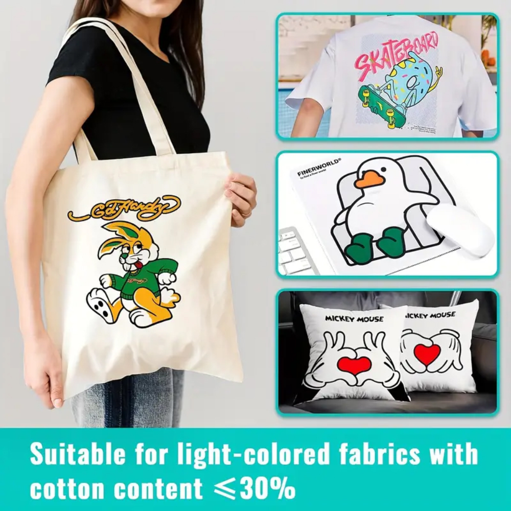 50PCS A4 Sublimation Heat Tran - White Toner Transfer Paper reseña y precio