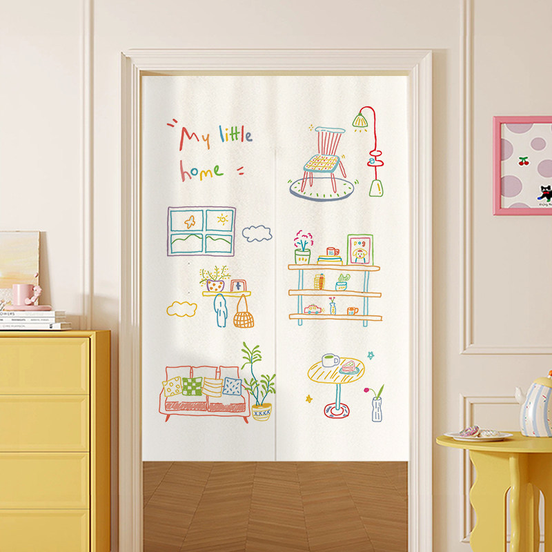 VIKAMA Color Hand Drawn Noren  - Commercial Window Printing reseña y precio