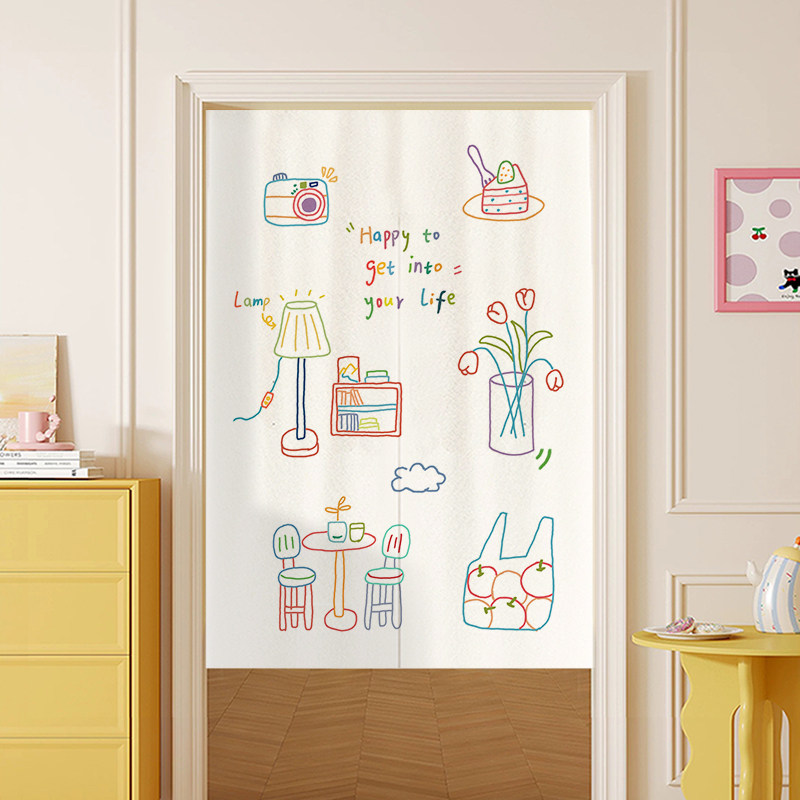 VIKAMA Color Hand Drawn Noren  - Commercial Window Printing reseña y precio