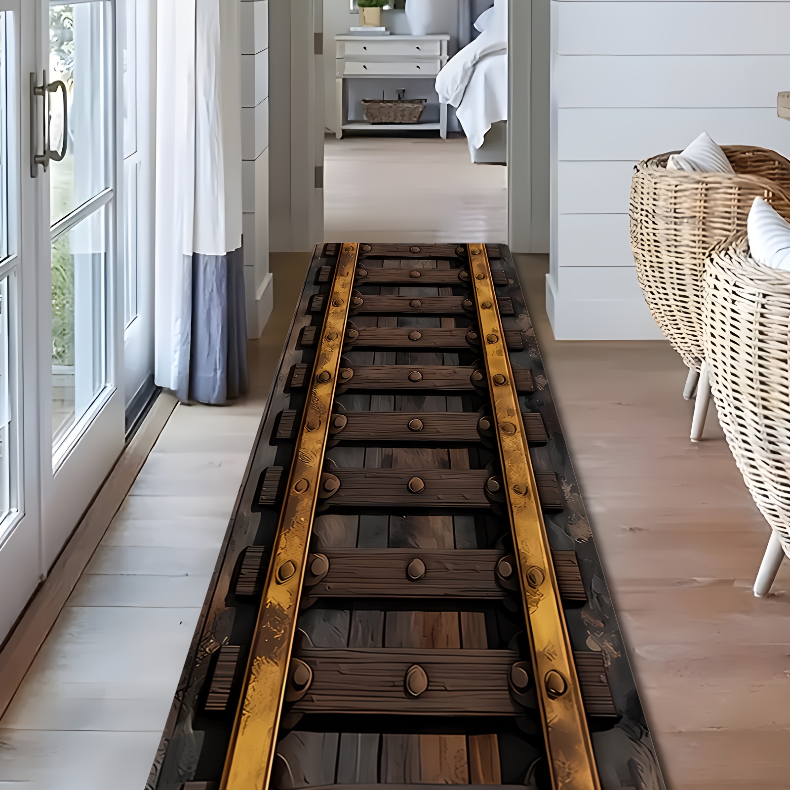Vintage Train Track Print Long - Commercial Printing Supplies reseña y precio