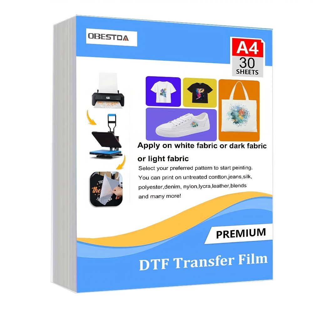 A4 30 Pcs DTF Transfer Film PE - White Toner Transfer Paper reseña y precio
