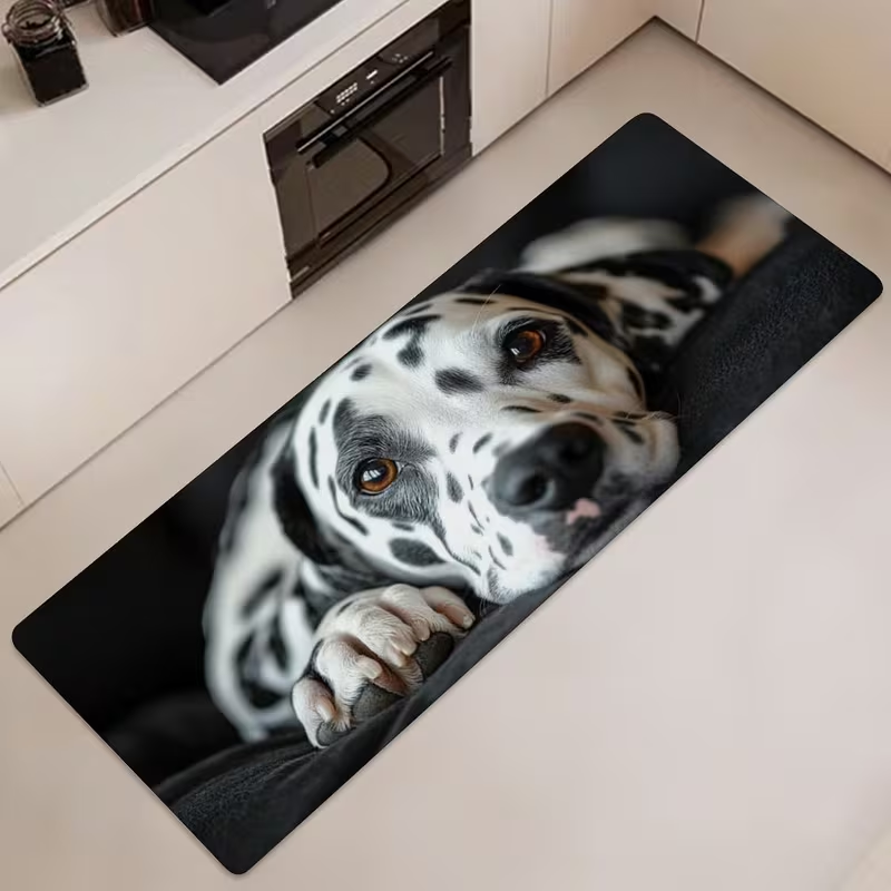 Cute Black Pug Dog Runner Rug  - Commercial Wrap Printing reseña y precio