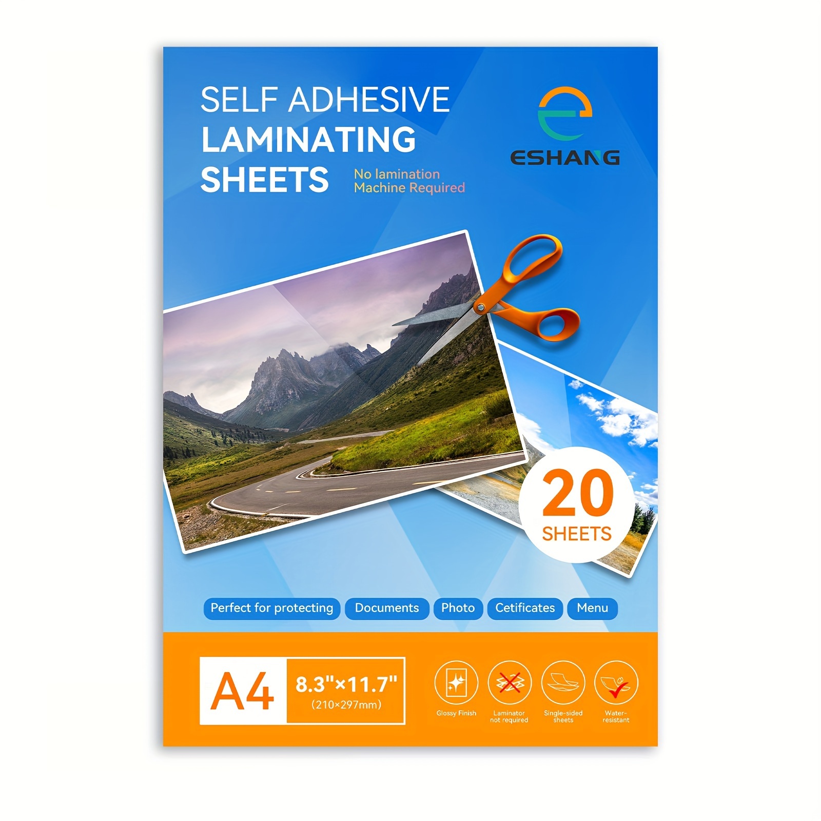 20 Sheets- A4 Size: 8.3x11.7 I - Laminator Cold Roll reseña y precio