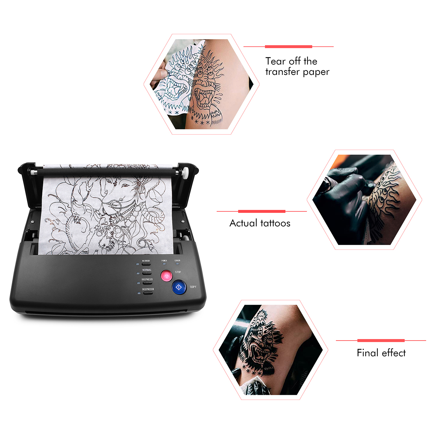 Tattoo Transfer Machine Stenci - Commercial Photo Printer reseña y precio