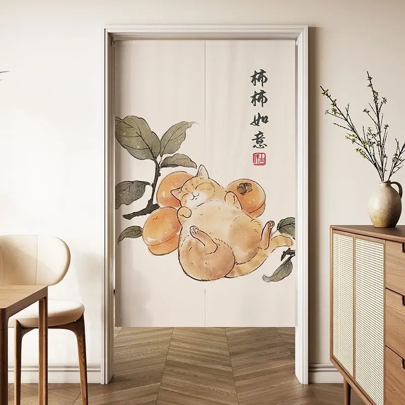 VIKAMA Minimal Line Cat Noren  - Commercial Window Printing reseña y precio
