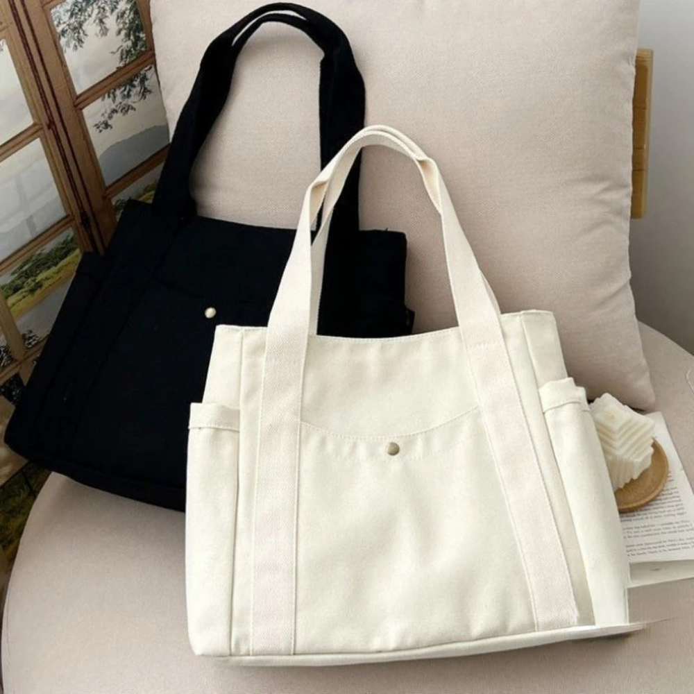 Large Capacity Canvas Tote Bag - Commercial Printing Books reseña y precio