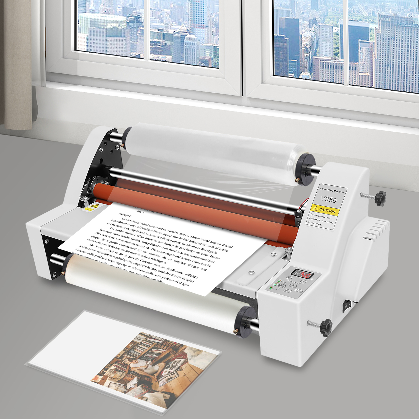 V350 Laminating Machine Hot Co - Laminator Cold Roll reseña y precio