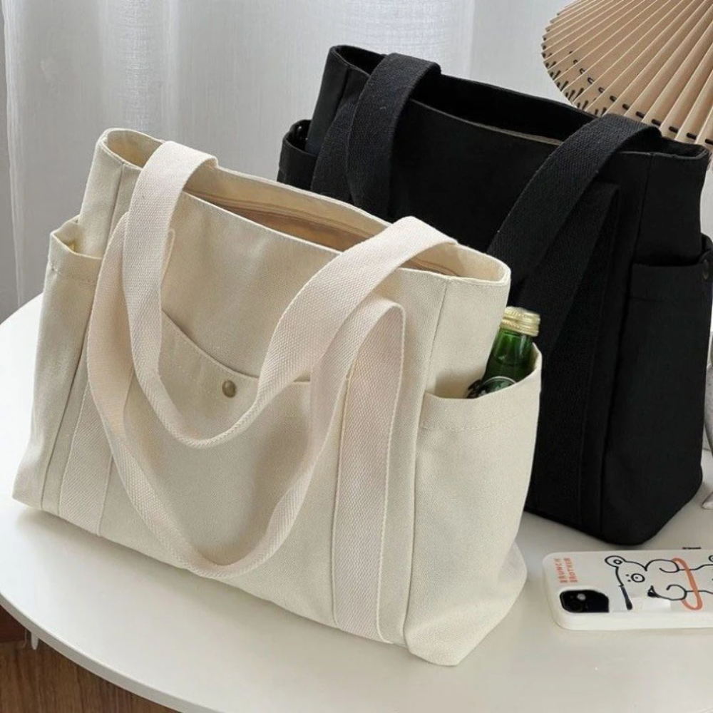 Large Capacity Canvas Tote Bag - Commercial Printing Books reseña y precio