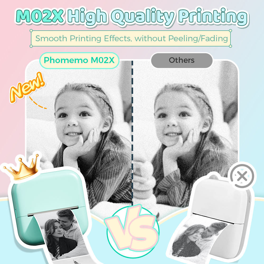 Phomemo M02X Portable Mini The - Commercial Photo Printer reseña y precio