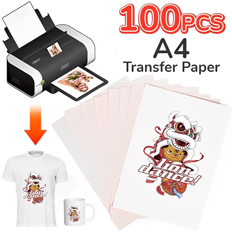 100-10Pcs A4 Sublimation Heat  - White Toner Transfer Paper reseña y precio