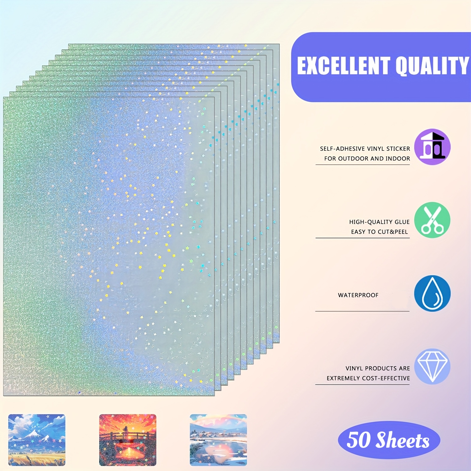 Glittering Sand A4 20/50 Sheet - Laminator Cold Roll reseña y precio