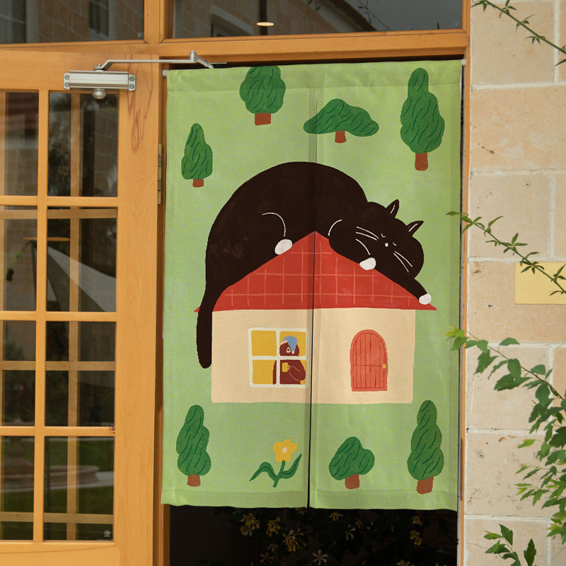 VIKAMA Cute Money Black Noren  - Commercial Window Printing reseña y precio