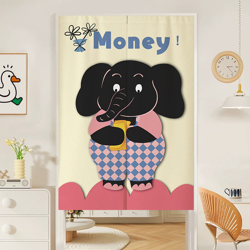 VIKAMA Cute Money Black Noren  - Commercial Window Printing reseña y precio