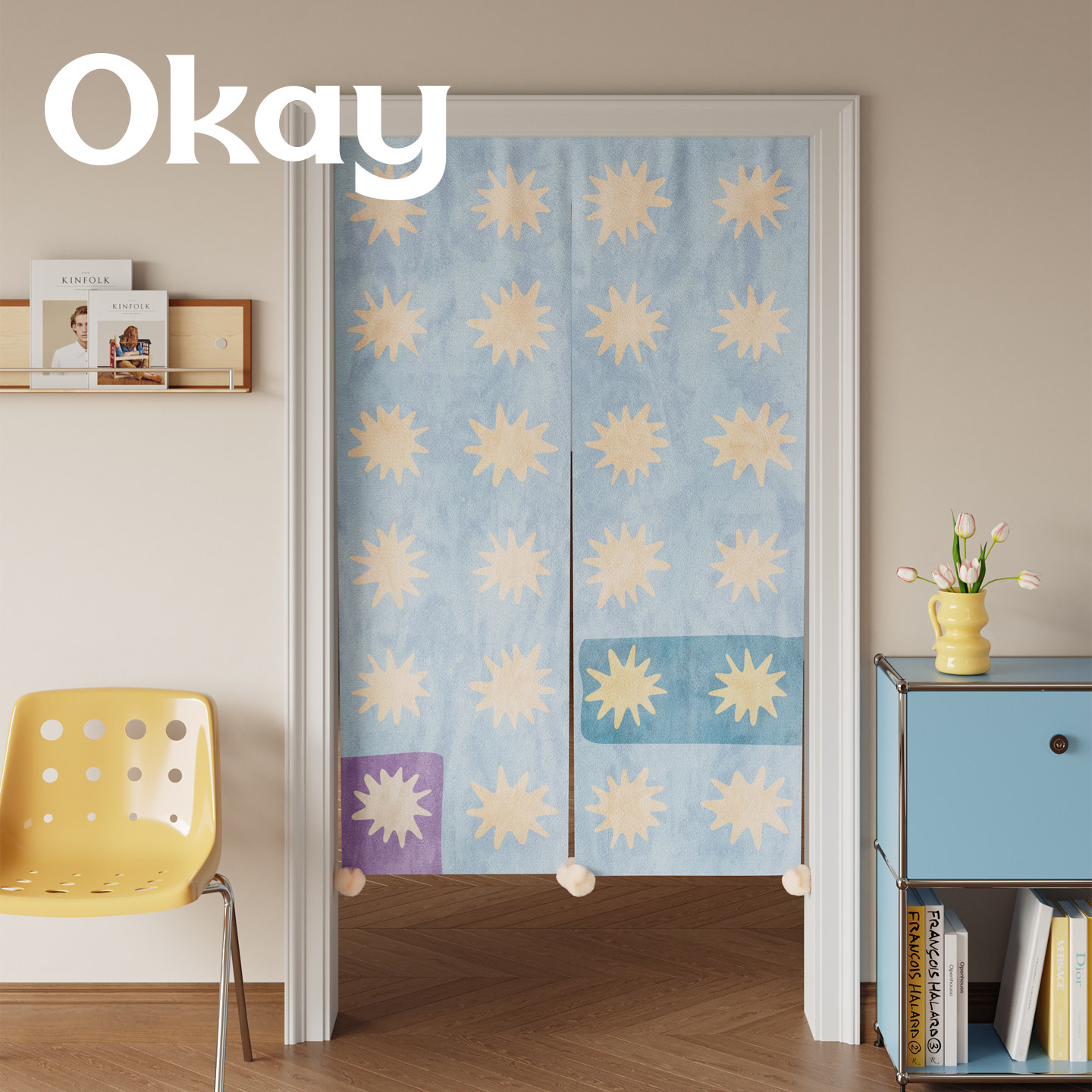 VIKAMA Light Blue Hand Noren D - Commercial Window Printing reseña y precio